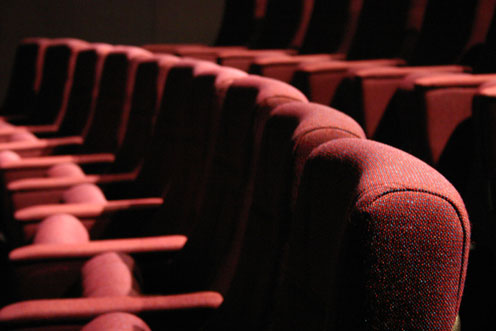 home page landing image - row of theatre seats