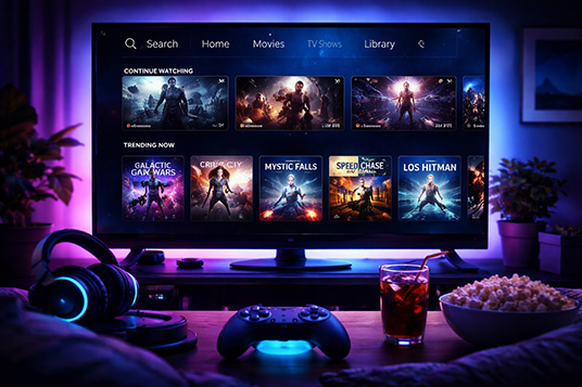 services page other entertainment section graphic - stack of CDs